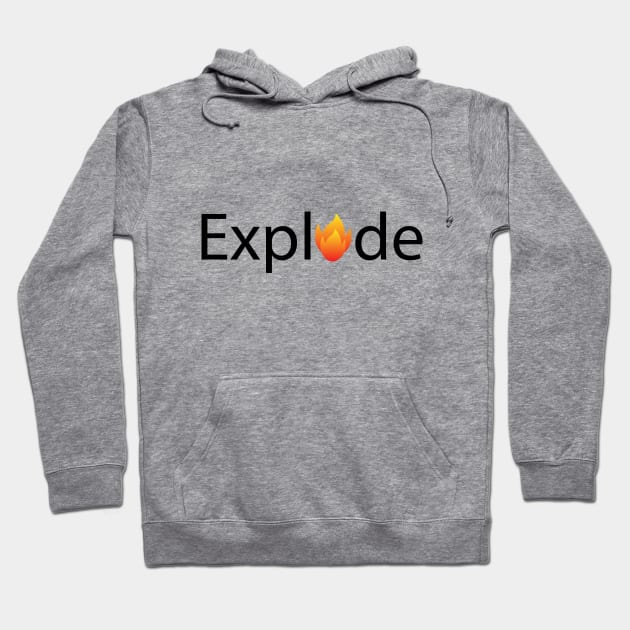 Explode exploding typographic logo design Hoodie by D1FF3R3NT